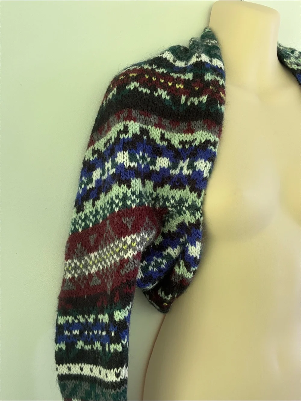Free People Carnival Fair Isle Shrug Sweater Bolero -Multicolor Knit
